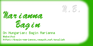 marianna bagin business card